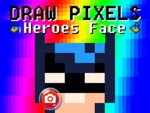 Draw Pixels Heroes Face